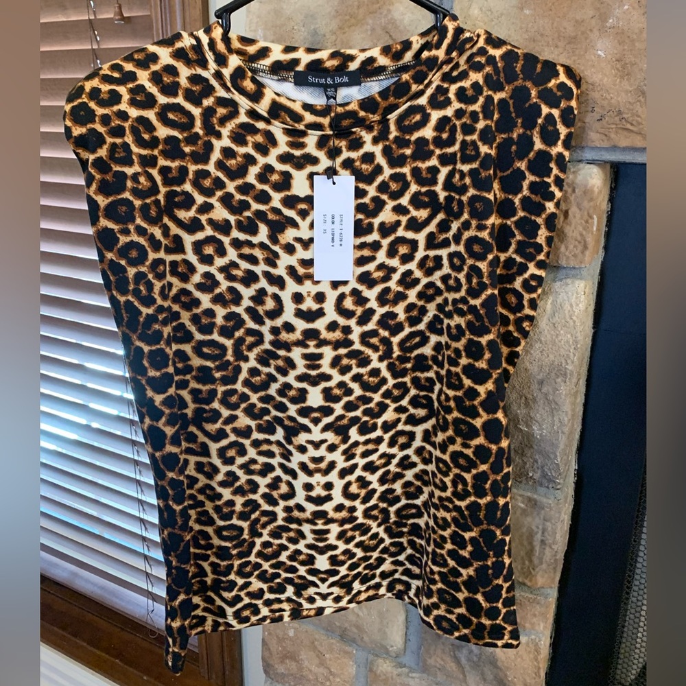 Strut & Bolt Leopard Print Shirt (New With Tags)